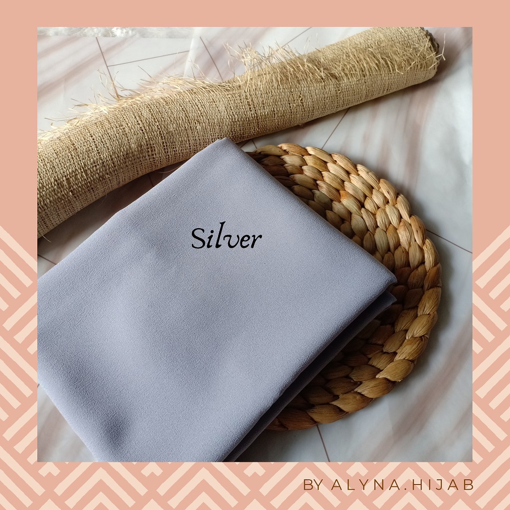 Khimar Diamond Ped /hijab syar'i / terbaru / bergo-Silver