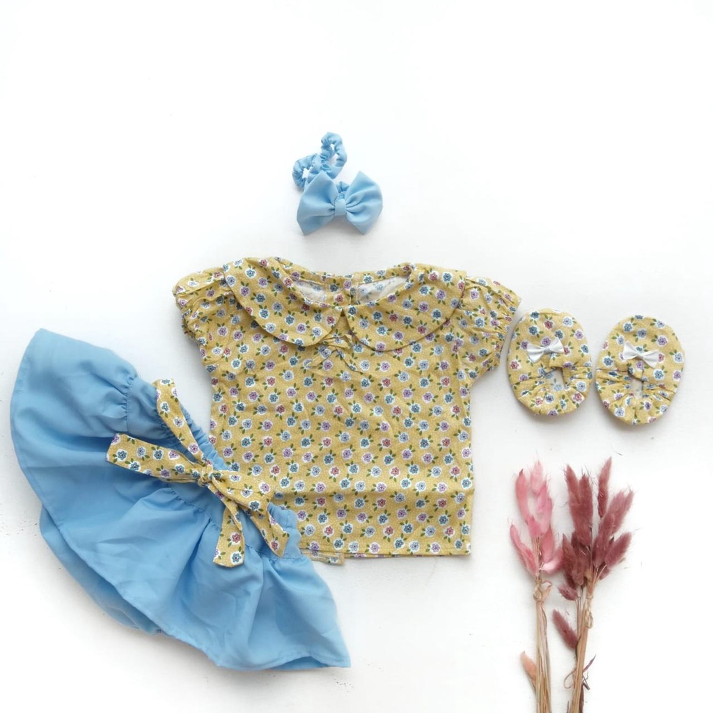 HAMPERS LAHIRAN GEMPITA / AUDREY / EUN JI gift set lahiran bayi kado baju bayi anak perempuan cewek terlaris lucu-yellow AUDREY