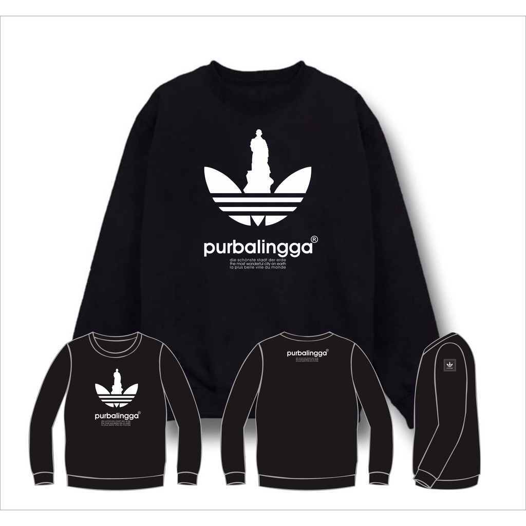 Crewneck Sweater Adidas Threefoil  Purbalingga