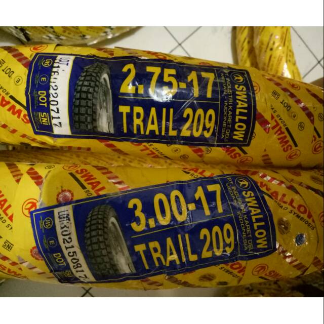 Paketan Ban Swallow 275-17 Trail 300-17 Trail dan 2 bh ban dalamnya