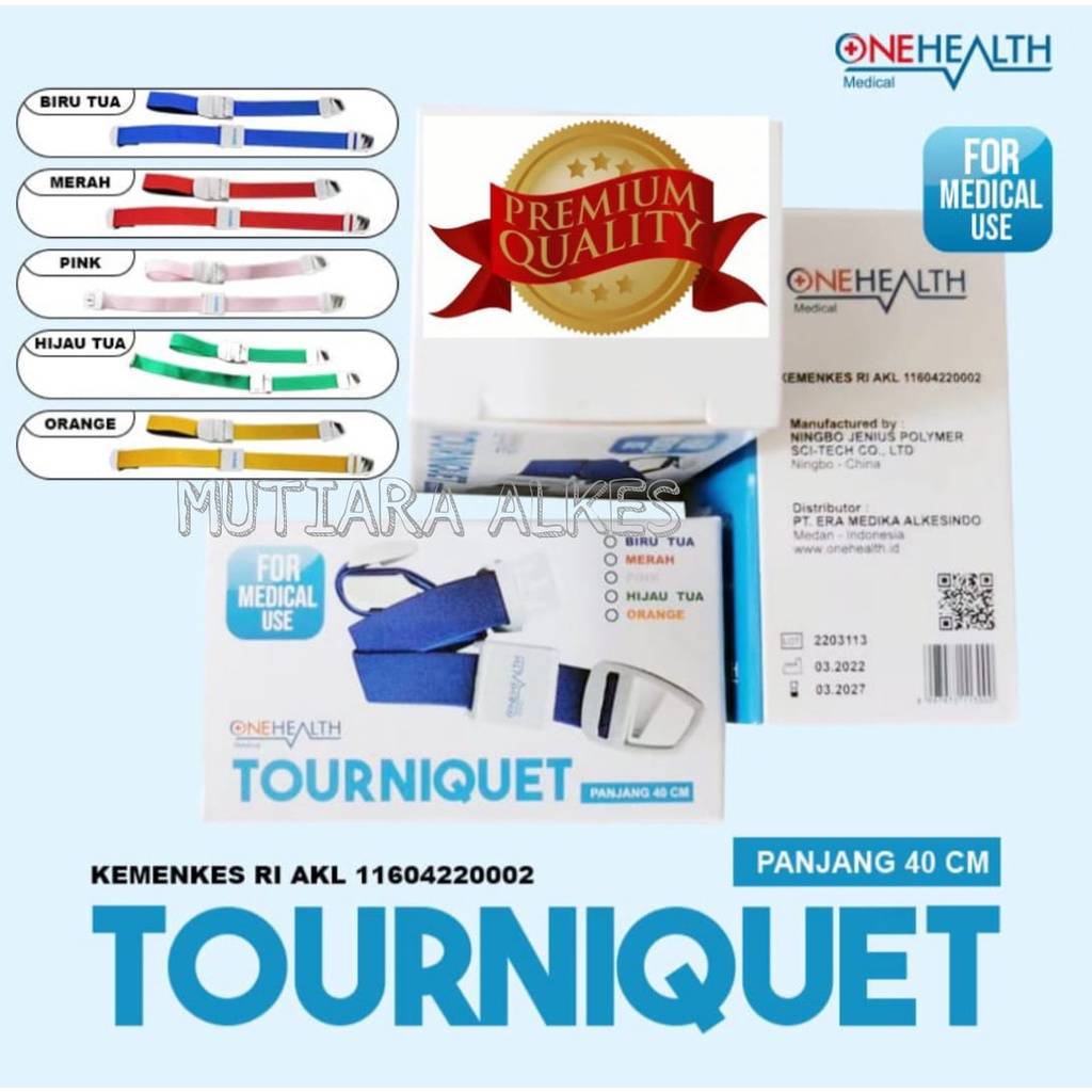 (MUTIARA ALKES) Torniquet - Tourniquet - Torniket - Alat penjepit aliran darah - Bahan PREMIUM 100% original