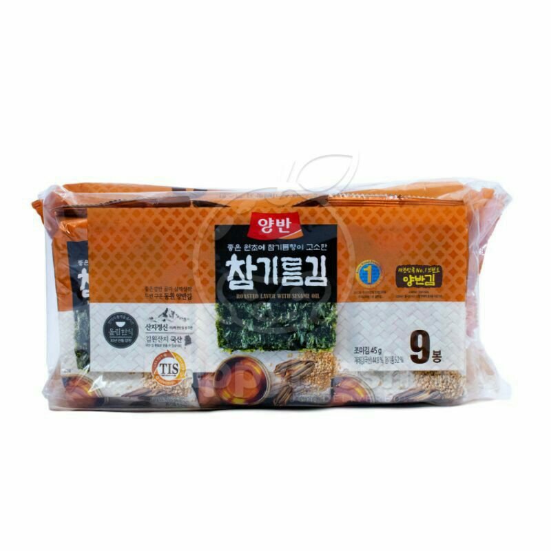

Dongwon seasoned laver with sesame oil 9p (45gr )
