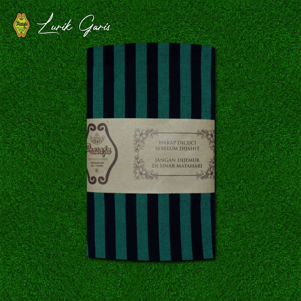 kebaya wanita Lurik Prasojo Garis Blok Hijau