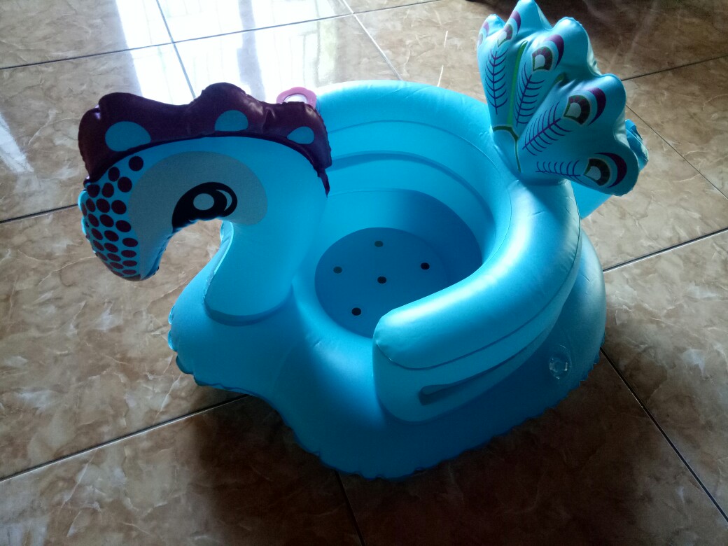 Kursi Sofa Angin Karakter Burung Merak Bahan Pvc Baby Chair Bisa Tiup/pompa Best Quality