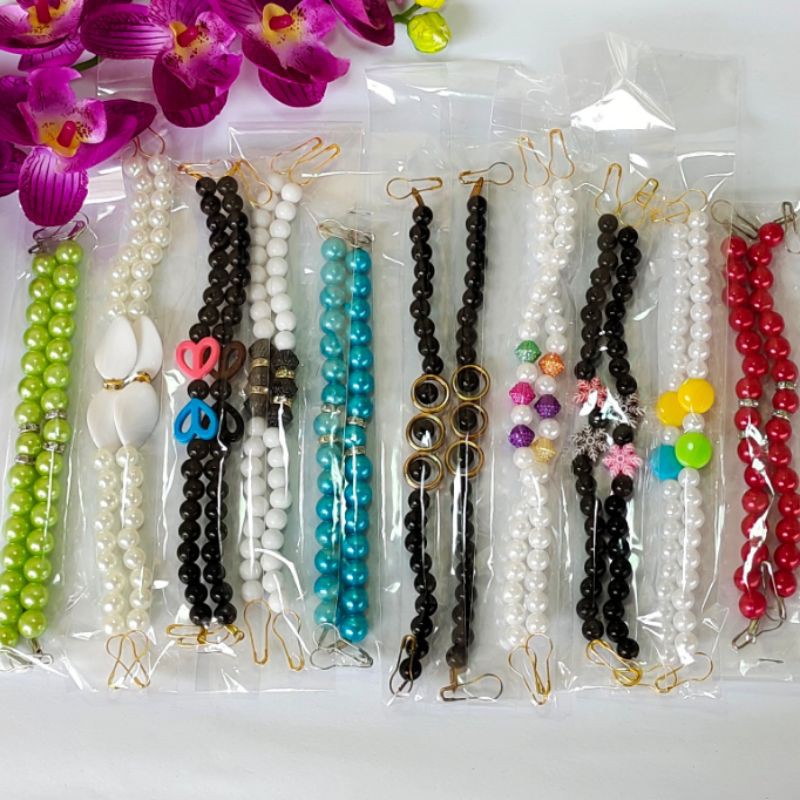 konektor hijab mutiara -pengait tali masker mutiara -penyambung tali masker mutiara - konektor hijab