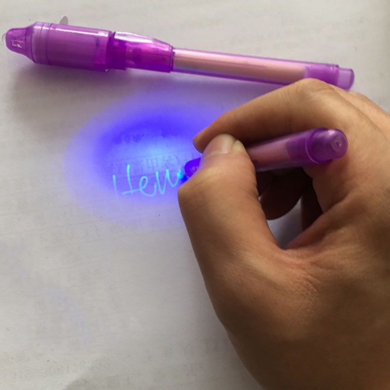 【TERSEDIA &amp; COD】3Pcs Pulpen Invisible Terlihat dengan Lampu UV