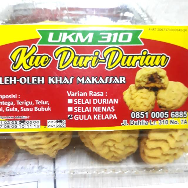 

Kue Duri Durian tiga rasa rasaDurian rasa Nenas dan gulakelapa