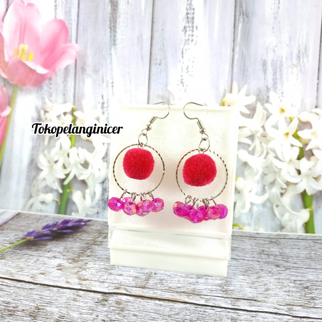 Anting kekinian Murah Handmade By Tokopelanginicer -Anting Fashion Aksesoris Lucu/Giwang/Kerabu