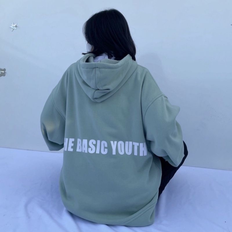 Jacket Zipper Hoodie Oversize Boy Girl Mint Sage Green (6XL 5XL 4XL 3XL 2XL XL L M S Cek Deskripsi) Sweater THE BASIC YOUTH Jumbo Jaket Resleting Bigsize Harajuku Urban Korean Style Hijau Matcha Putih Jaketin Aja