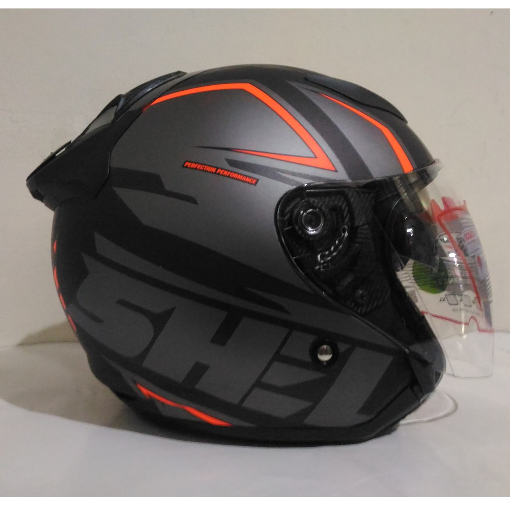 HELM  SHEL  ROVER  R - 812   GUN METAL  ORANGE STABILLO