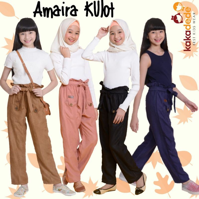 celana kulot anak  kaka dede  usia 7~12 tahubn