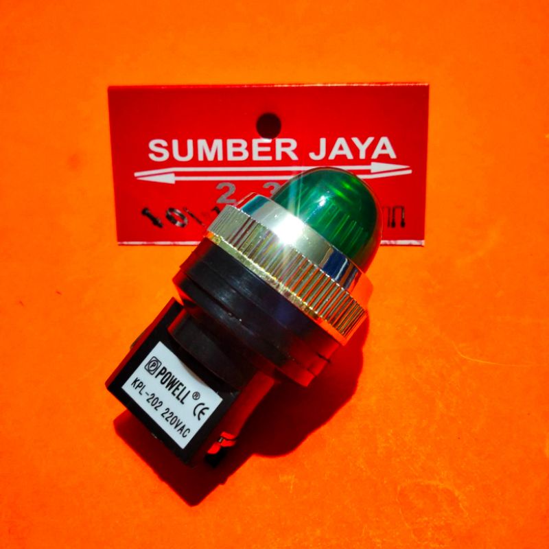 Indikator light Hijau KPL-202/ 220v - lampu indikator hijau TERMURAH