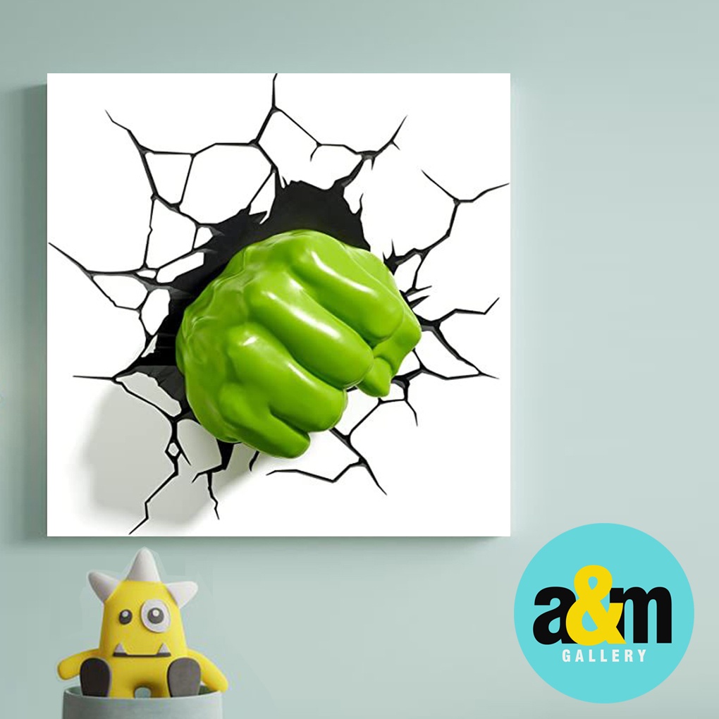 Hiasan Dinding Kamar Logo Superhero ( 20 X 20 ) Pajangan Anak Dekorasi Wall Decor Kamar Anak - A&amp;M