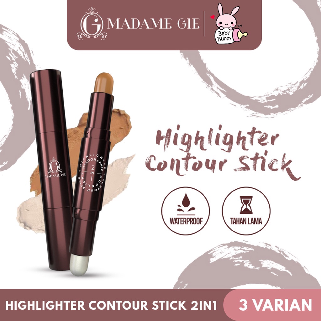 ❤ BELIA ❤ Madame Gie Halographic 2-in-1 Highlighter &amp; Contour Stick | BPOM