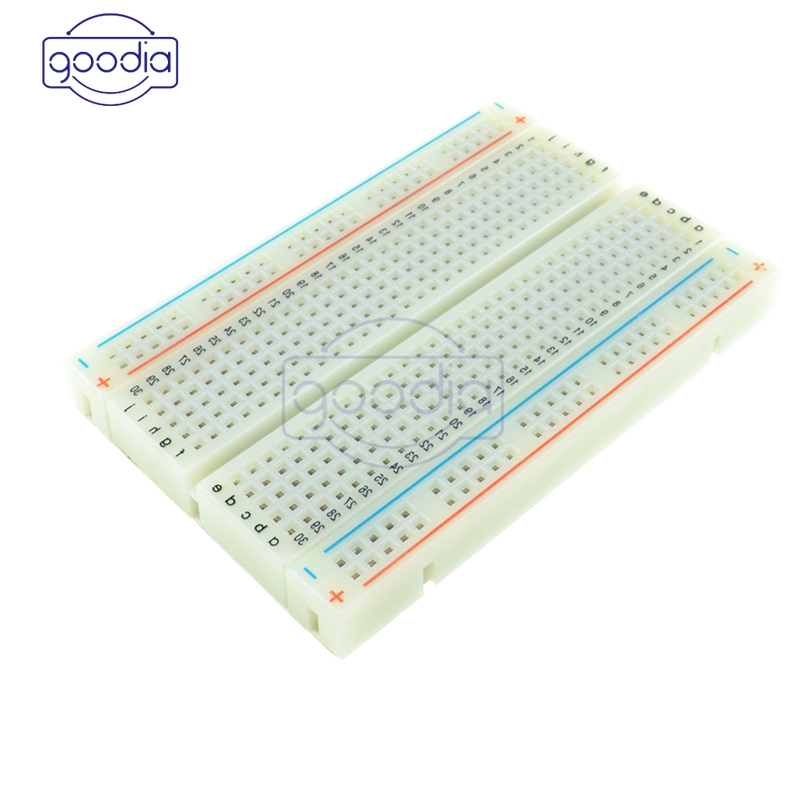 ღ[HOT SALE]ღ Mini Solderless Breadboard 400 Contacts Tie-points Available ModuleMe