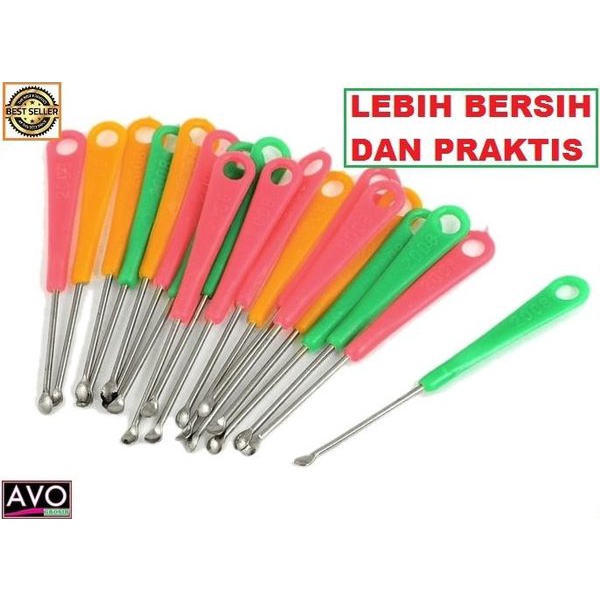 Korek Kuping Besi Handel Plastik - Paket per 5pcs