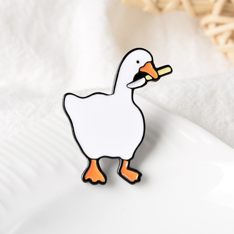 Funny Cartoon Goose Brooch Enamel Pins Cute Duck Brooches Badges Clothes Lapel Pin