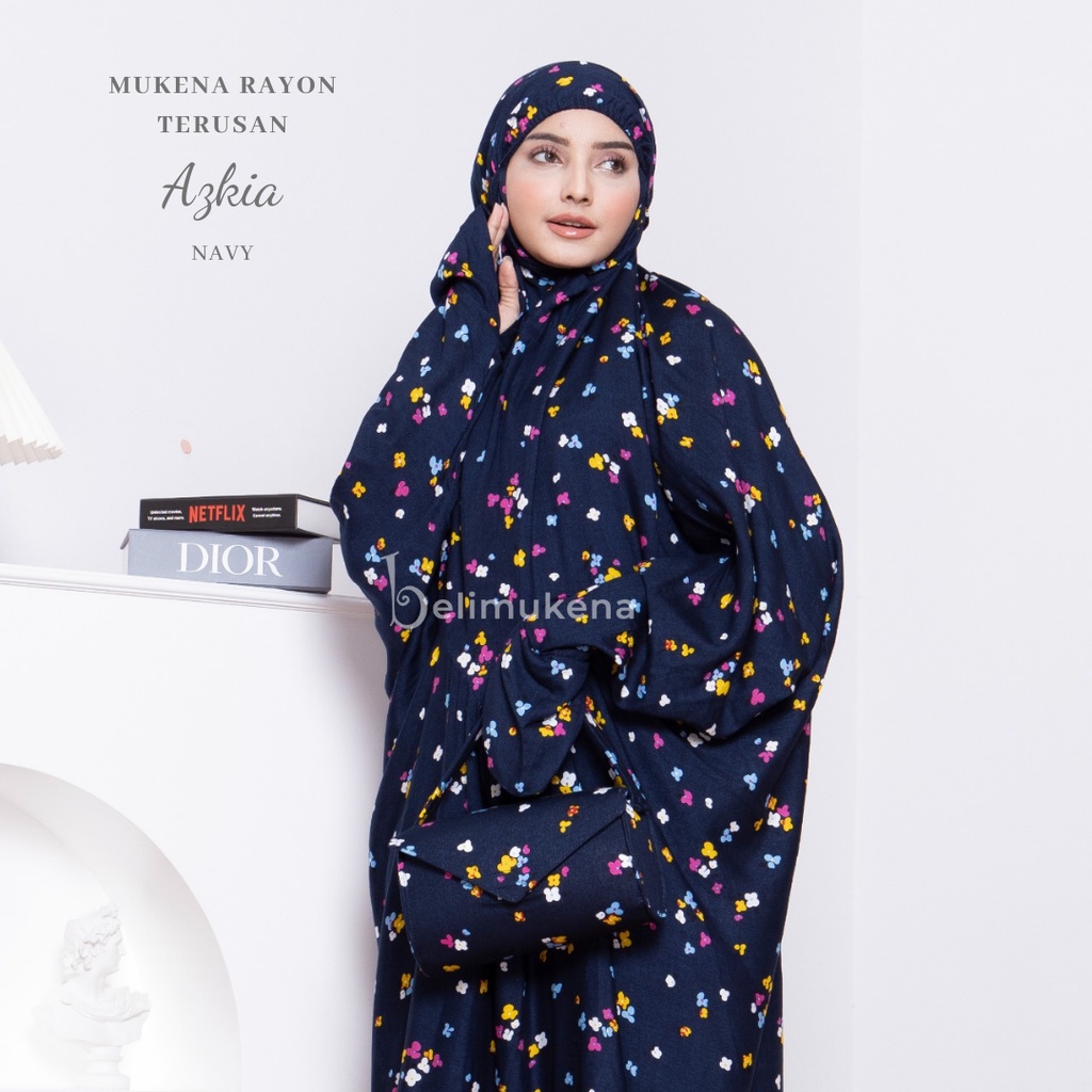 BELIMUKENA PREMIUM - Mukena Dewasa Rayon Terusan Traveling Azkia