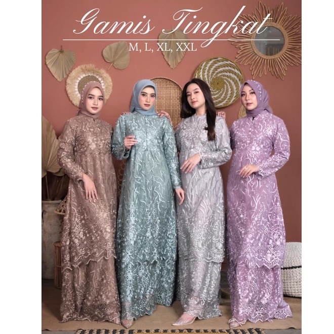 Gamis Tille Tingkat Gamis Maxi Brokat Gamis Susun Gamis Kondangan Gamis Brukat Kebaya Gamis Malaysia