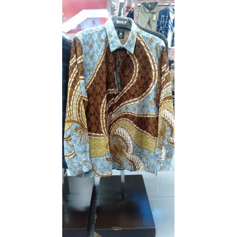 Kemeja Benhill Original Lengan Panjang Motif Batik