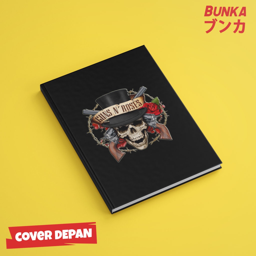 

Notebook 80's Band Gun N Roses Hardcover A5 Buku Tulis Catatan Notes Agenda Planner Jurnal