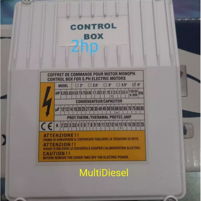Control box pompa air sumersible 2HP||Control box 2HP pompa satelite