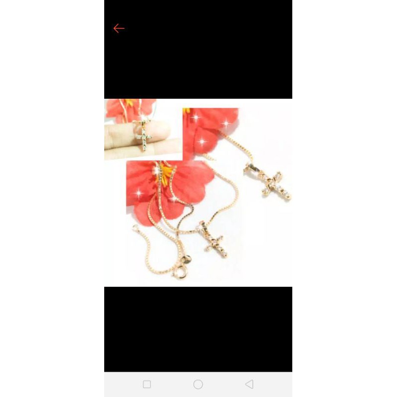 kalung italy santa set liontin salib lapis emas xuping jewelry yaxia titanium kalung