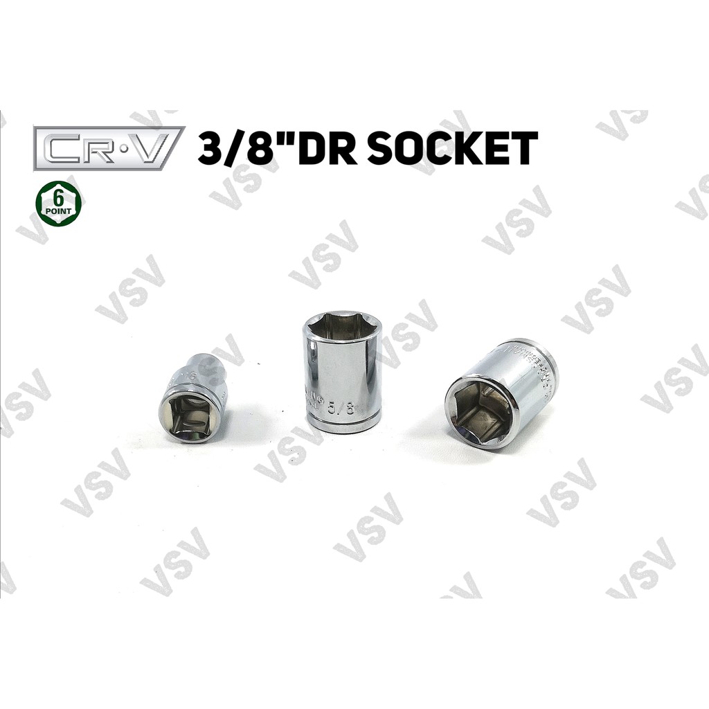 Gestar 3/8&quot;DR kunci Sok 8mm 6PT Kunci Sock Kunci Shock Socket