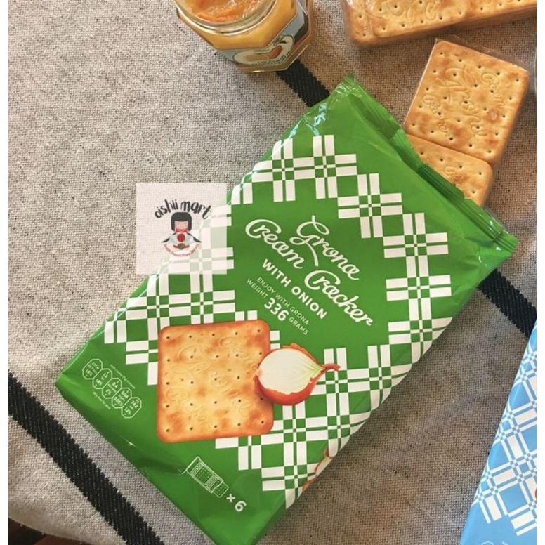 Grona Cream Crackers With Onion / snack impor / biskuit impor