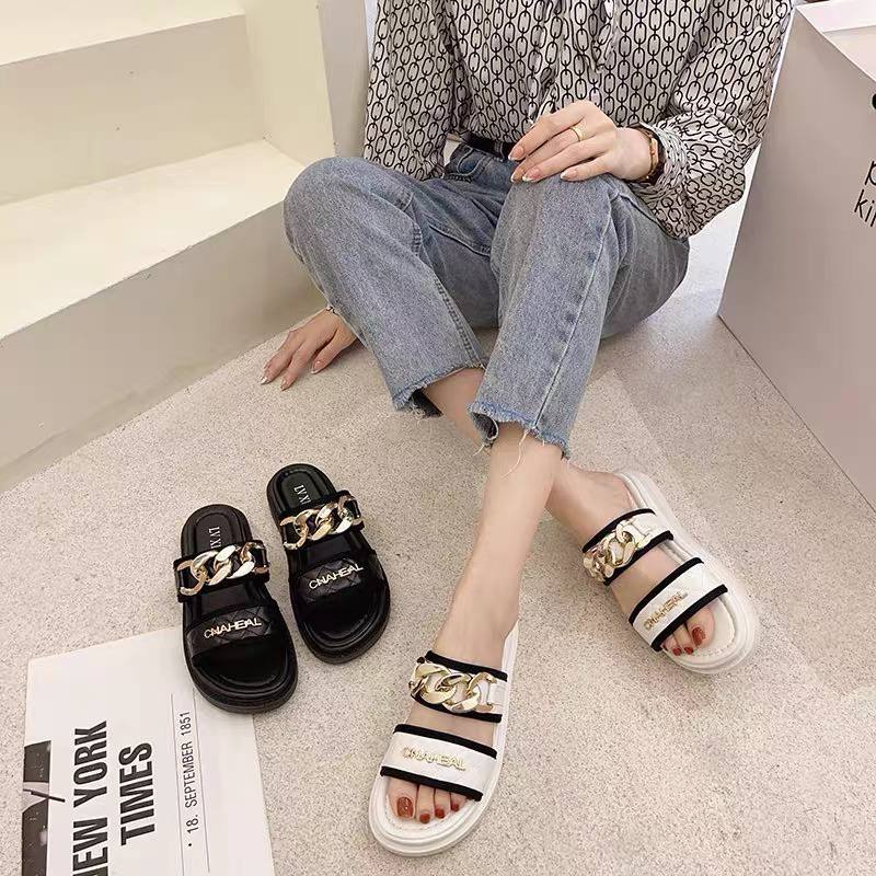 10998 Sandal Selop Wedges Wanita Murah Sendal Import Perempuan