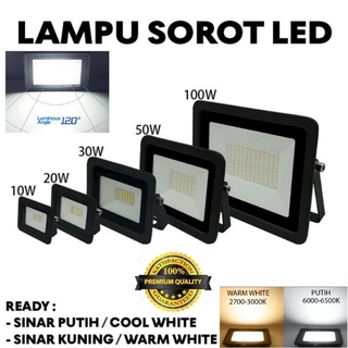 Lampu Sorot LED 10 20 30 50 100W Watt Putih Dan Kuning slim -
