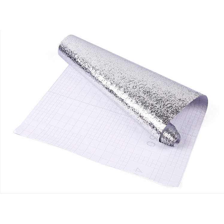 Stiker Aluminium Foil Dapur Tempelan Wallpaper Pelindung Dapur Anti Minyak Panas Air Tahan Air Minyak Panas