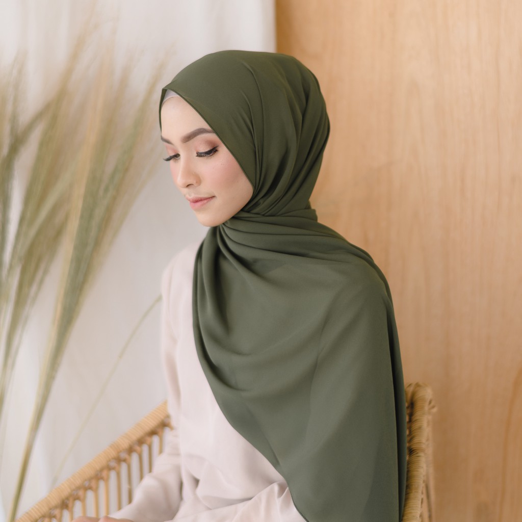 Lozy Hijab - [Defect] Bawal Shawl ( Hijab Pashmina )-Army