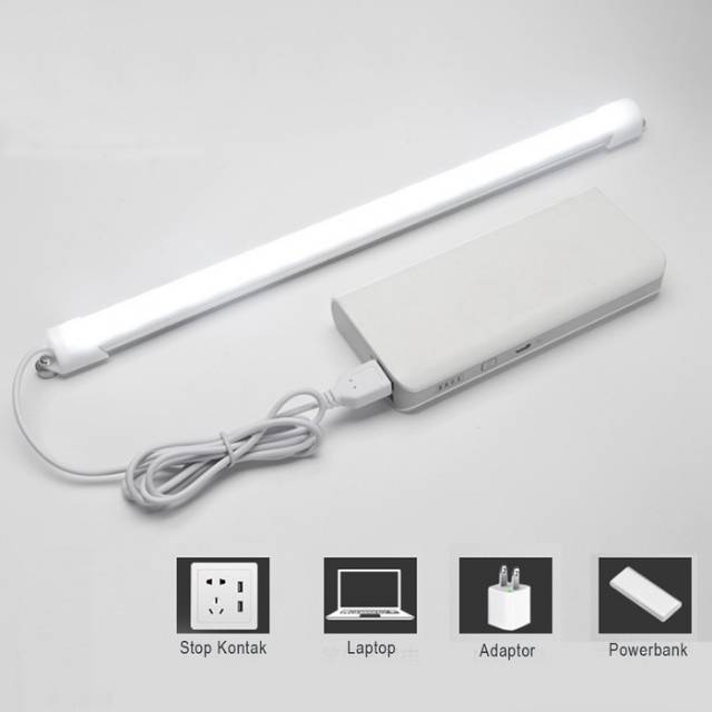 Lampu Neon USB Strip LED 22 Ruang Belajar Kerja Tidur Dapur Meja Rumah