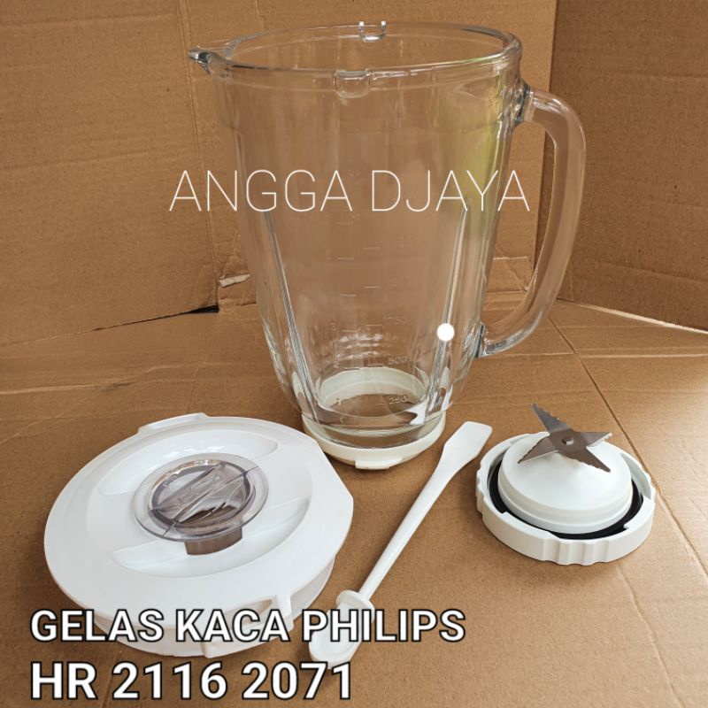 Set Gelas Jar Blender Philips Kaca HR 2116, Hr 2071 Promo Murah