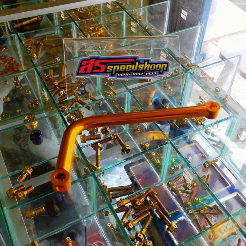 tiang L kenalpot/penahan knalpot