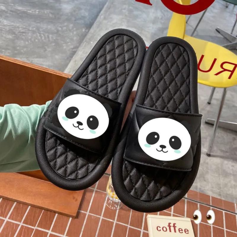 Sandal Selop Wanita Terbaru Karakter Panda Korean style