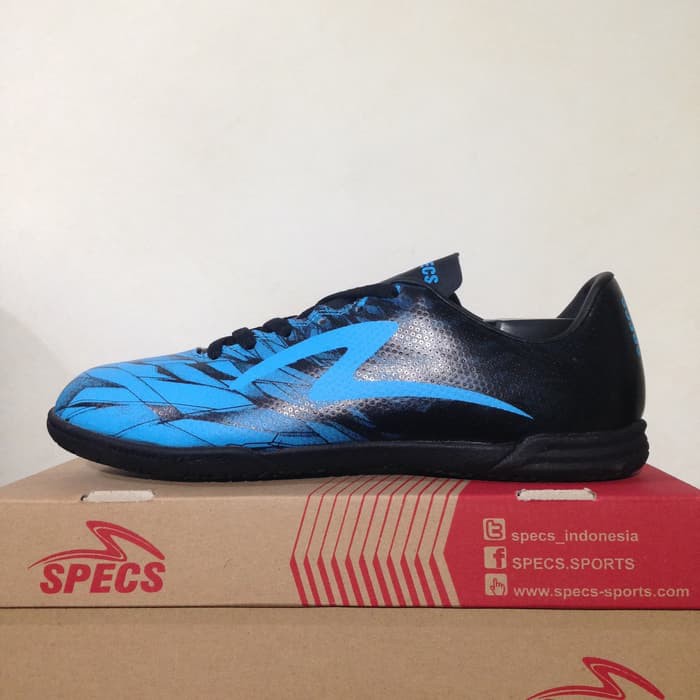 Sepatu Futsal Specs Victory 19 IN Black Tulip Blue 400842 Original