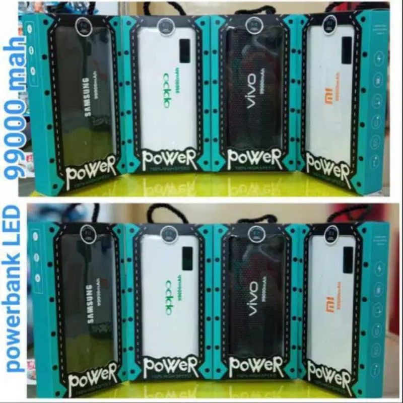 GG - Power Bank Logo Oppo Vivo Samsung Xiaomi 98000 mAh 3 USB branded