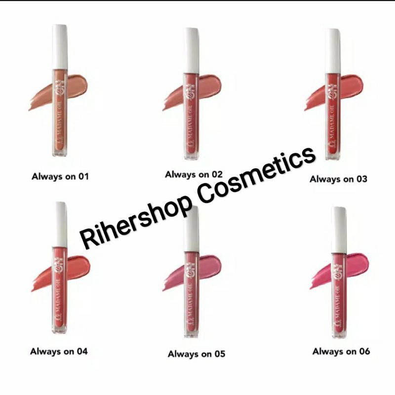 ❤️ Rihershop ❤️ Madame Gie Always On Lipcream / Lip Cream Matte Madam