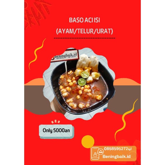 

BASO ACI ISI URAT - kuah premium berbumbu