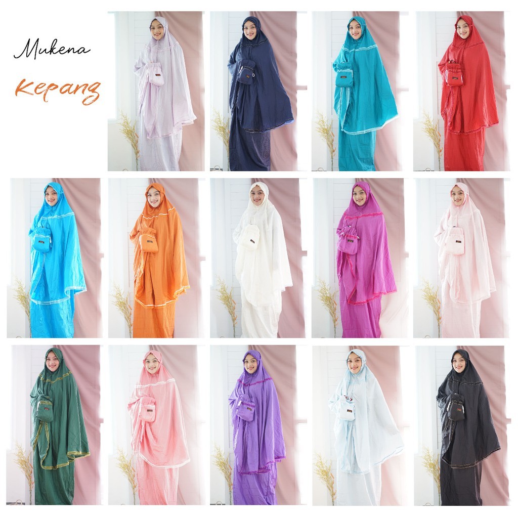 Mukena Parasut Pita WarnaTas Kepang Harga Grosir