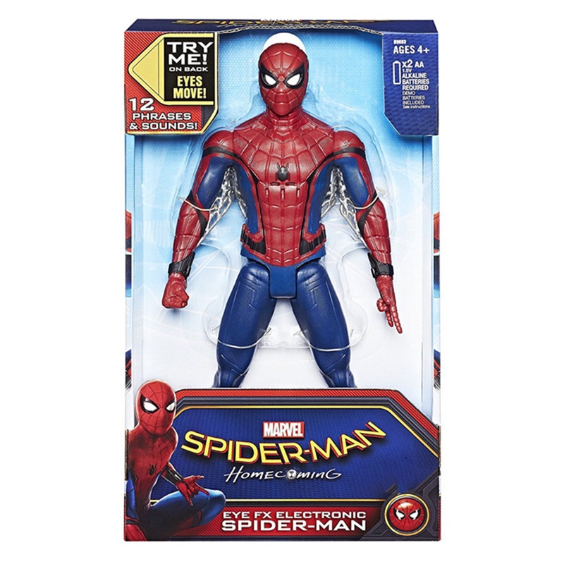 Mainan Boneka Action Figure Spiderman Disney Avengers Mata Dapat Dilepas Bahan PVC Ukuran 29CM