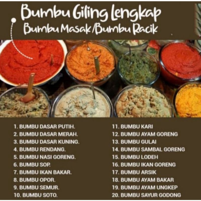 

kebun sayur bumbu giling lengkap siap pakai 1 bungkus