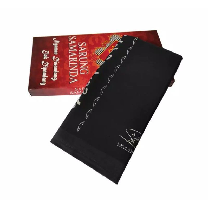 SARUNG HMM SAMARINDA POLOS HITAM