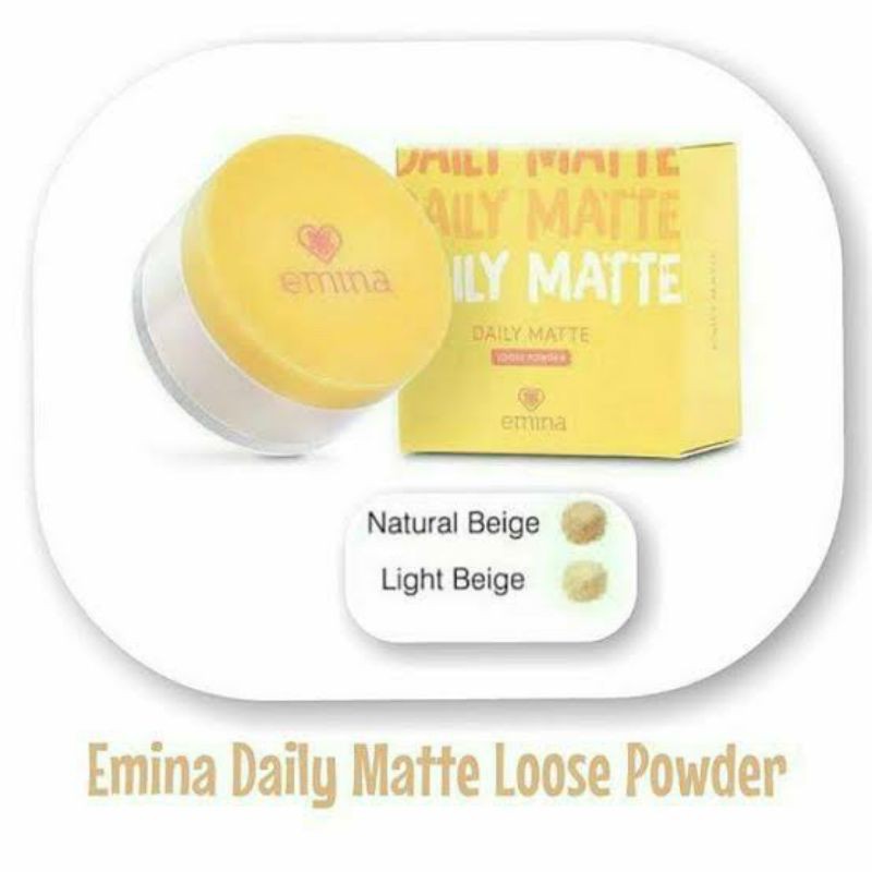 EMINA LOOSE POWDER DAILY MATTE 20GR BPOM - BEDAK TABUR EMINA