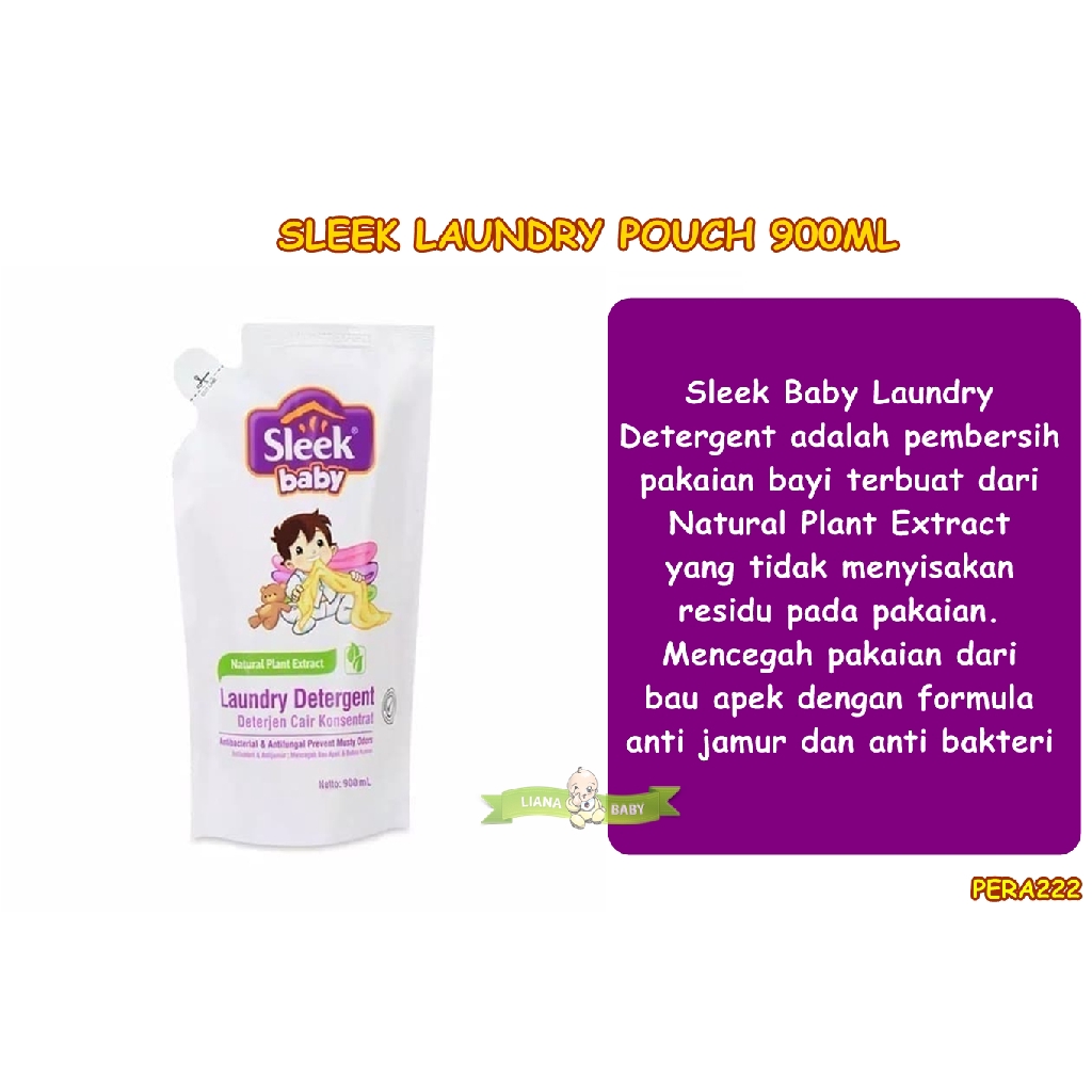 PERA222 SLEEK LAUNDRY DETERGENT BABY SABUN PEMBERSIH PAKAIAN BAYI 900ML