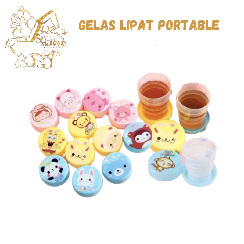 GELAS LIPAT PORTABLE MOTIF KARTUN