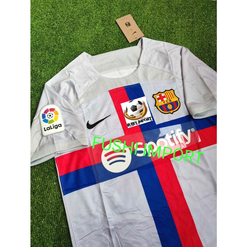 Jersey Baju Bola Barca 3rd Third Full Patch 2022 2023 Grade Ori