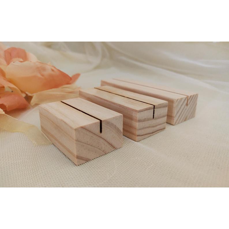 Price Tag Holder Kayu 8cm 10cm 12cm 15cm stand dudukan